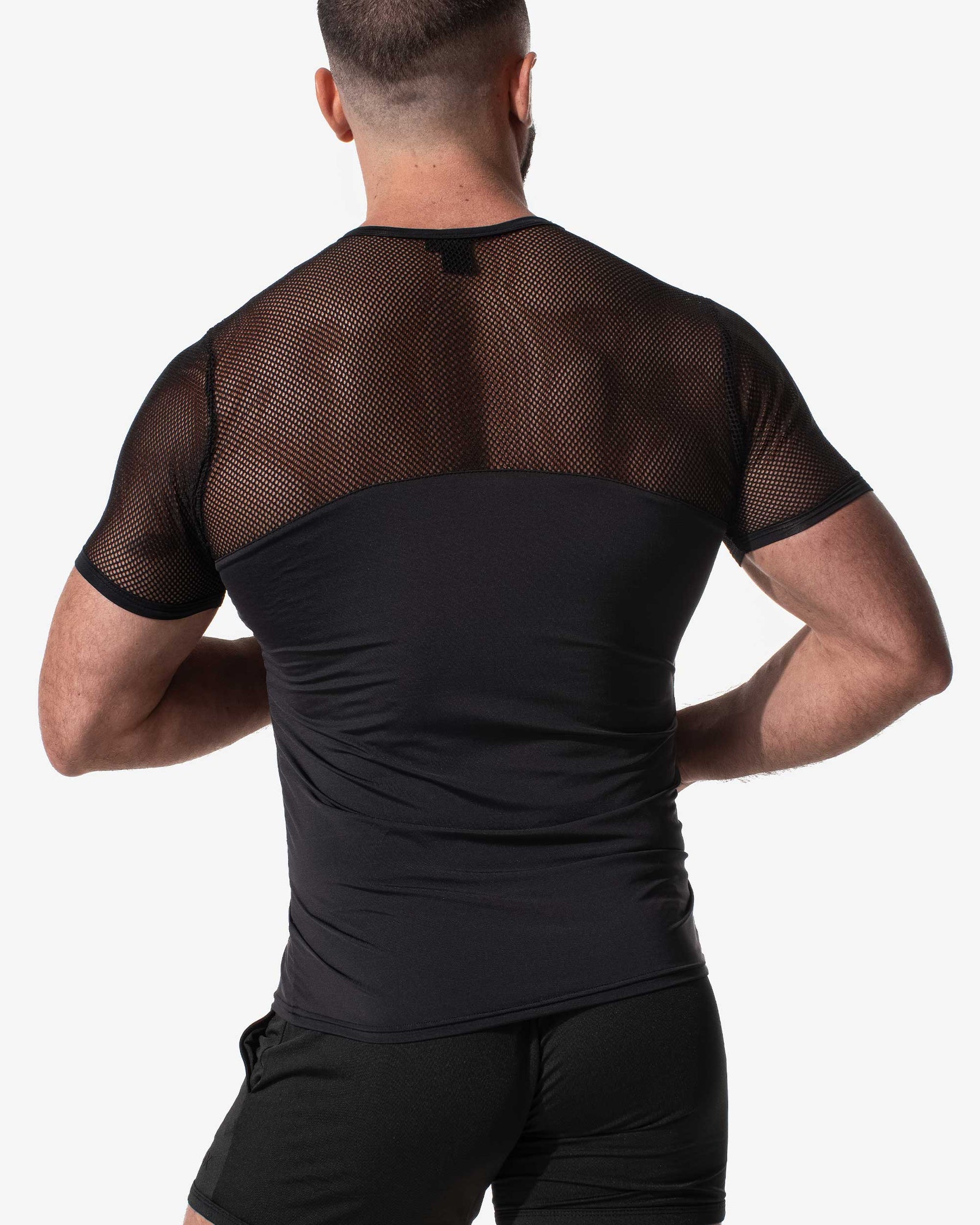 Sleek Mesh Panel T-Shirt