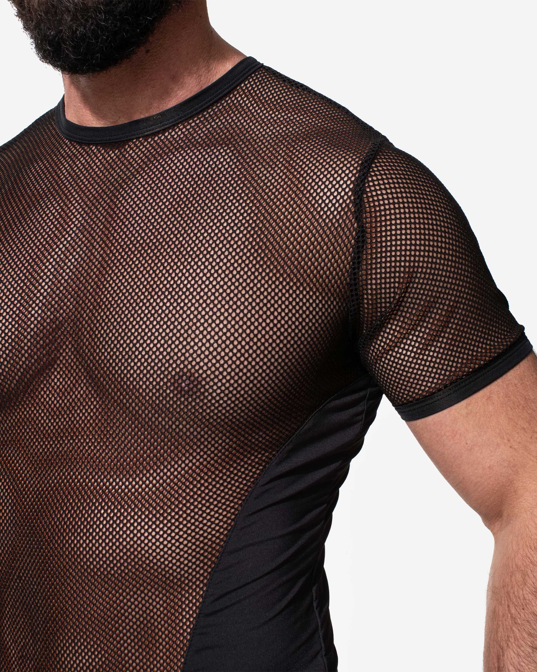 Sleek Mesh Panel T-Shirt