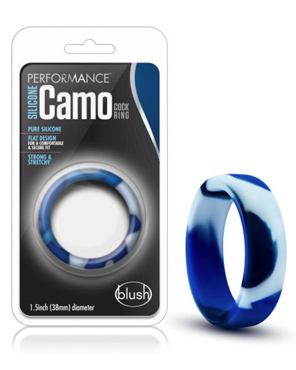 Performance Silicone Camo C-Ring - Blue Camouflage