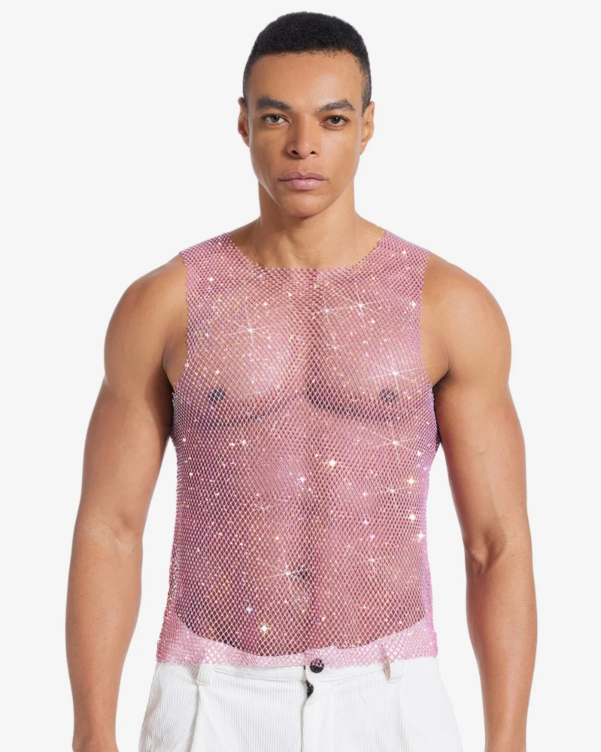 Crystal Mesh Tank Top