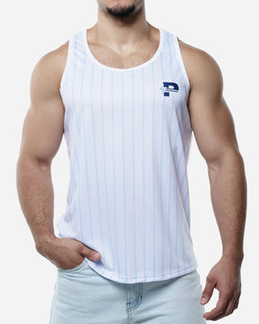 Sky Blue Striped Tank Top