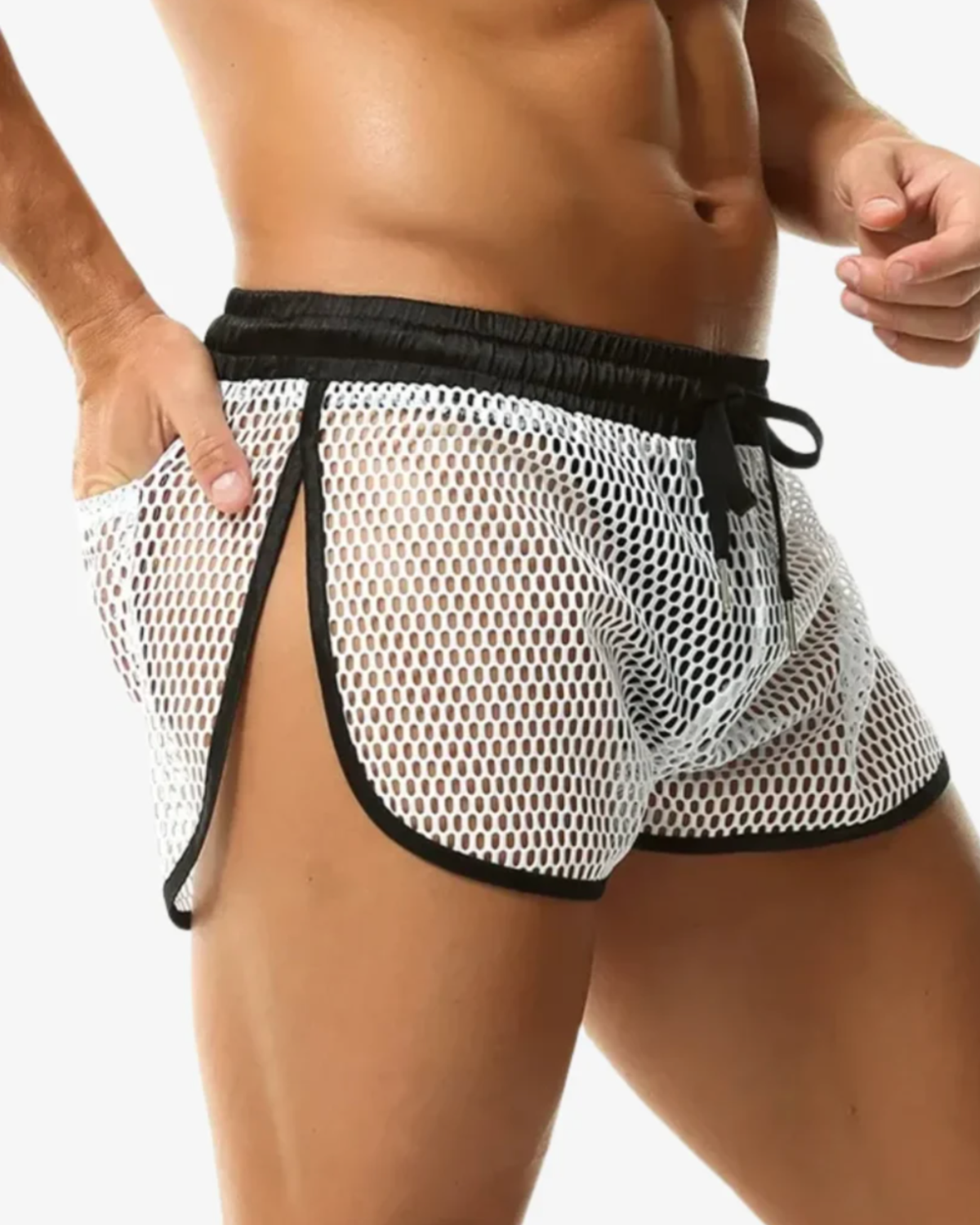 Line Mesh Shorts