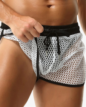 White Mesh Shorts