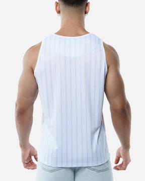 Sky Blue Striped Tank Top